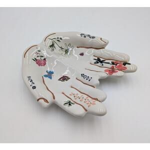 Nathalie Lete For Anthropologie Double Hands Ceramic Serving Plate